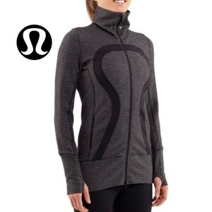 EUC! LULULEMON 🍋 Women’s In Stride Jacket Black/Wee Stripe Black Size 12
